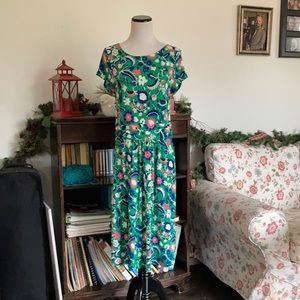 Boden Amelie Green Floral Midi Dress (8)